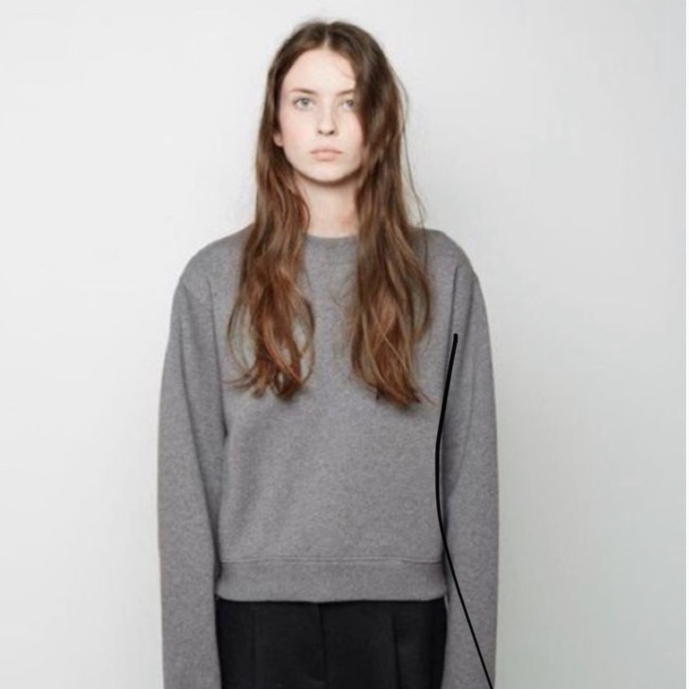 ACNE STUDIOS BIRD FLEECE CROPPED PULLOVER